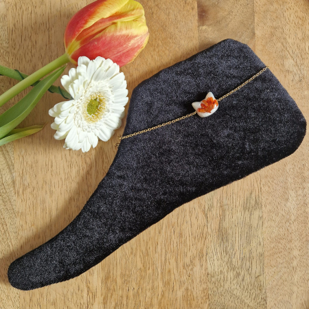 Brățară de gleznă oțel cu flori sălbatice [1]