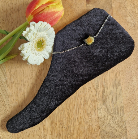 Brățară de gleznă oțel cu floarea de bănuți [1]