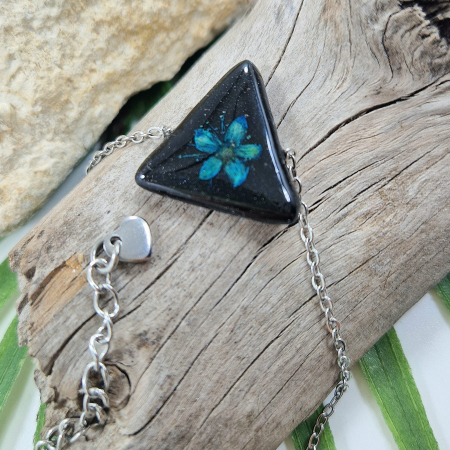 Brățară de gleznă - Brățară de gleznă oțel cu flori sălbatice