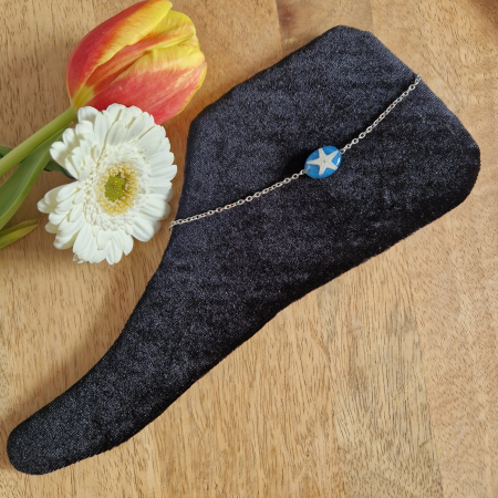 Brățară de gleznă oțel cu stele de mare [1]