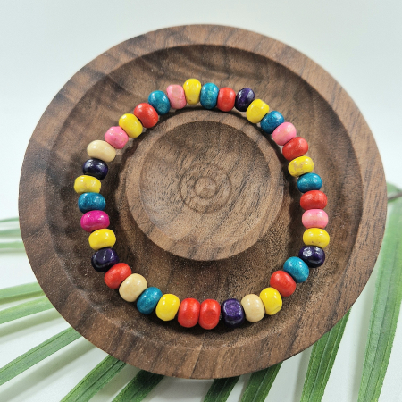 Brățară - Brățară din lemn - multicolor, 6 mm