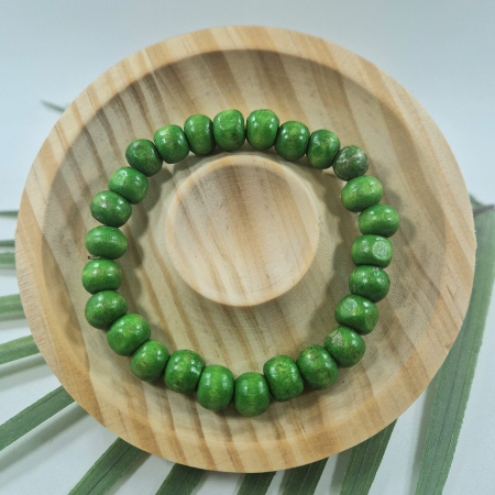 Brățară - Brățară din lemn - verde, 8 mm