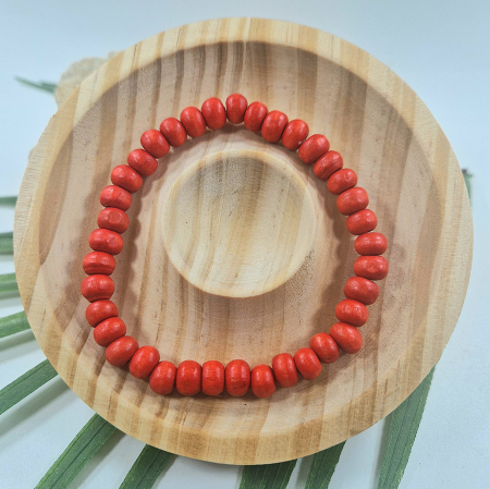Brățară - Brățară din lemn - roșu, 6 mm