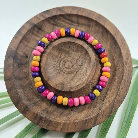 Brățară - Brățară din lemn - multicolor, 6 mm