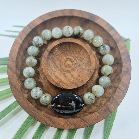 PRODUSE NOI - Brățară Labradorit din sfere de 8mm – încheietură 16 cm