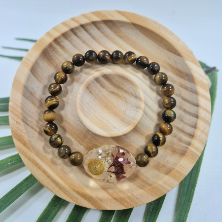 PRODUSE NOI - Brățară Ochi de Tigru sfere 6mm -  încheietură 16 cm