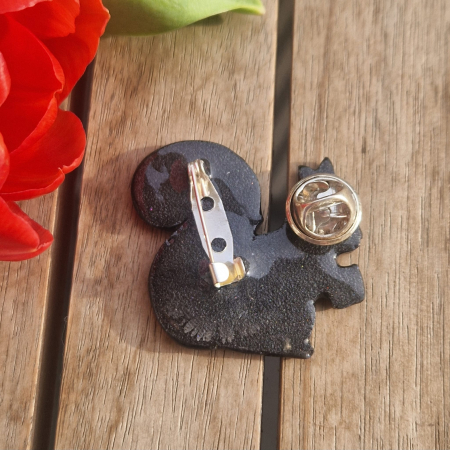 Broșă cu floarea de bănuți - veveriță [2]