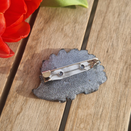 Broșă cu floarea de bănuți - arici [2]