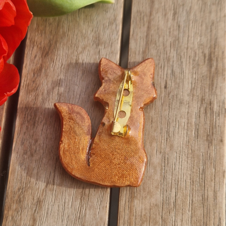 Broșă cu flori sălbatice - vulpe [1]