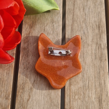 Broșă cu floarea de morcov - vulpe [2]