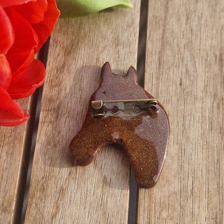 Broșă cu flori de morcov - cal [2]