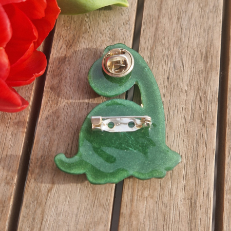 Broșă cu margaretă - dinozaur [2]