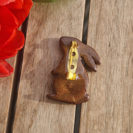 Broșă cu flori sălbatice - iepuraș [2]