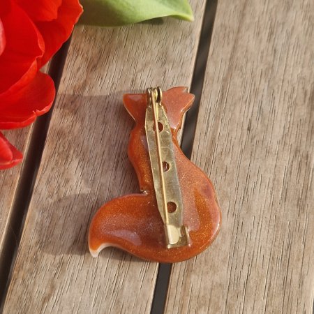 Broșă cu flori sălbatice - vulpe [2]