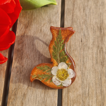 Broșă cu flori sălbatice - vulpe [1]