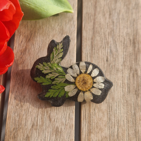 Broșă cu mușețel - iepuraș [1]