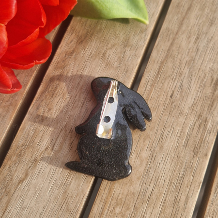 Broșă cu flori sălbatice - iepuraș [2]