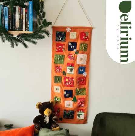 Karácsonyi dekoráció - Adventi kalendárium - narancssárga