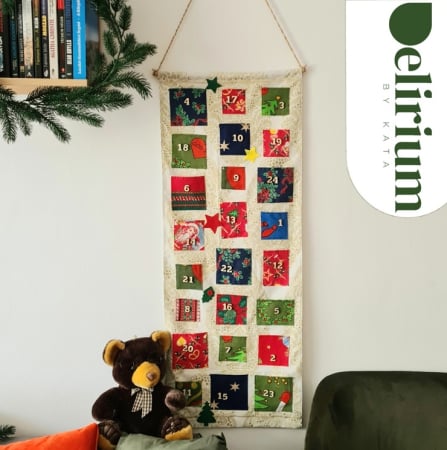 Karácsonyi dekoráció - Adventi kalendárium - krém