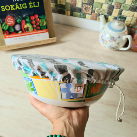 Capac textil pentru vase și farfurii - galben-maro [2]