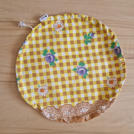 Capac textil pentru vase și farfurii - Capac textil pentru vase și farfurii - galben-maro