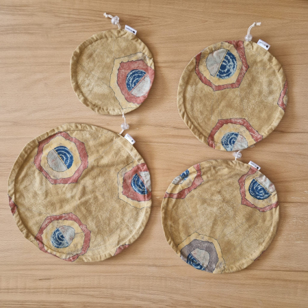 Capac textil pentru vase și farfurii - maro [1]