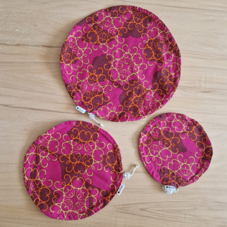 Capac textil pentru vase și farfurii -  roz [1]