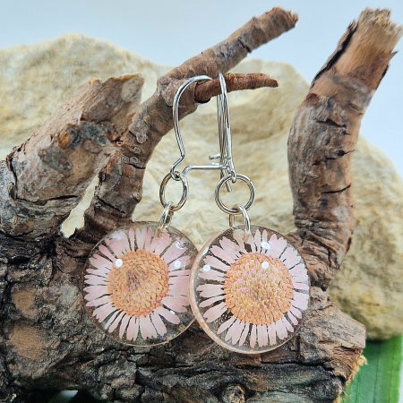 Cercei argint cu floarea de bănuți