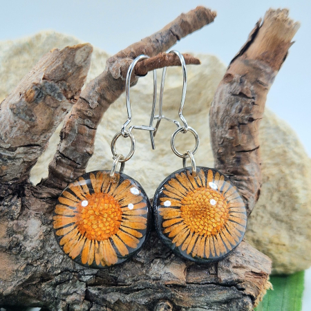 Cercei argint cu floarea de bănuți