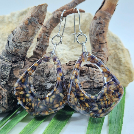 Cercei argint cu lavandă