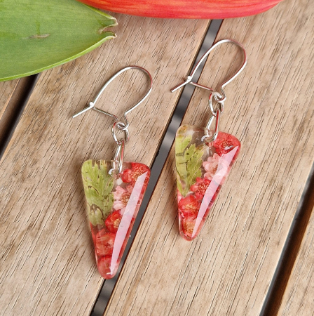 Cercei argint cu flori de pai [1]