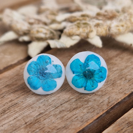 Cercei argint cu șurub cu flori sălbatice [2]