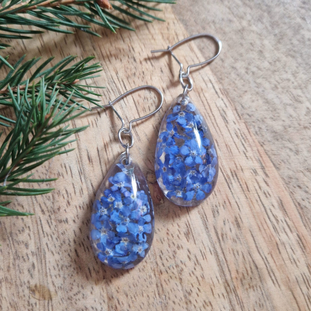 Cercei argint cu nu-mă-uita [2]