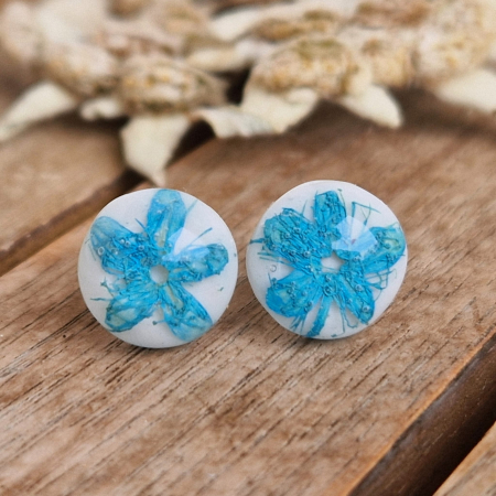 Cercei argint cu șurub cu flori sălbatice [2]