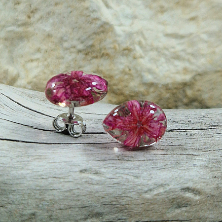 Cercei argint cu șurub cu flori sălbatice [1]