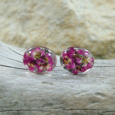 Cercei argint cu șurub cu flori sălbatice [1]