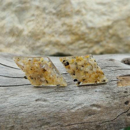 Tengeri homok acél pötty fülbevaló [1]