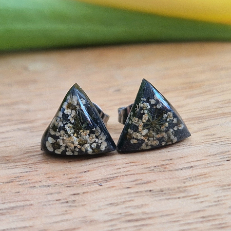 Cercei cu șurub din oțel cu flori de morcov [3]