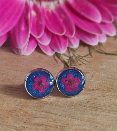 Szilvavirág acél pötty fülbevaló [2]