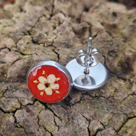 Vadvirág acél pötty fülbevaló [3]