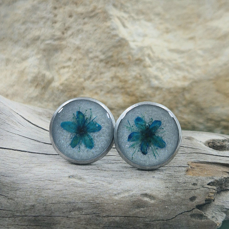 Vadvirág acél pötty fülbevaló [1]