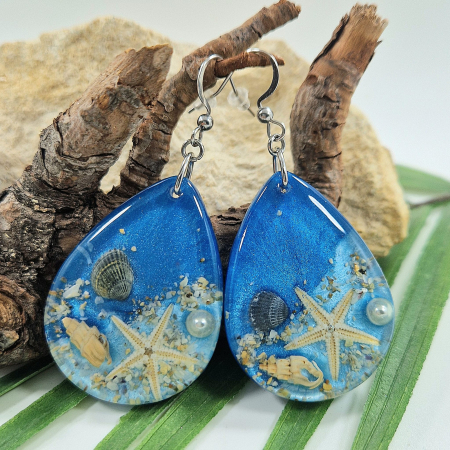 Fülbevaló - Tenger kincsei acél fülbevaló