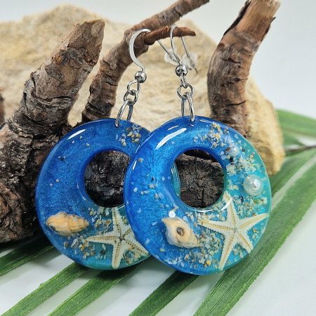 Fülbevaló - Tenger kincsei acél fülbevaló