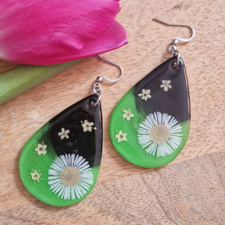 Cercei din oțel cu flori de bănuți [1]