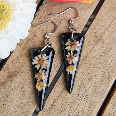 Cercei din oțel cu flori de pai [1]