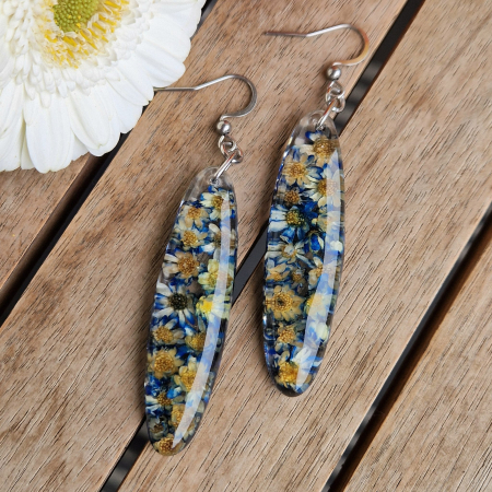 Szalmavirág acél fülbevaló [1]