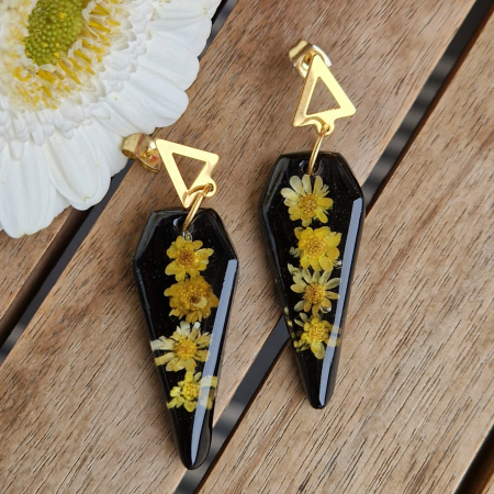 Szalmavirág acél fülbevaló [1]