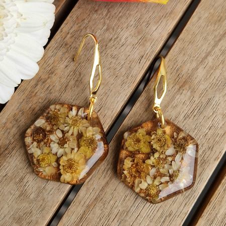 Szalmavirág acél fülbevaló [1]