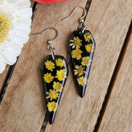 Szalmavirág acél fülbevaló [1]