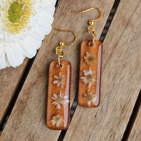 Szalmavirág acél fülbevaló [1]